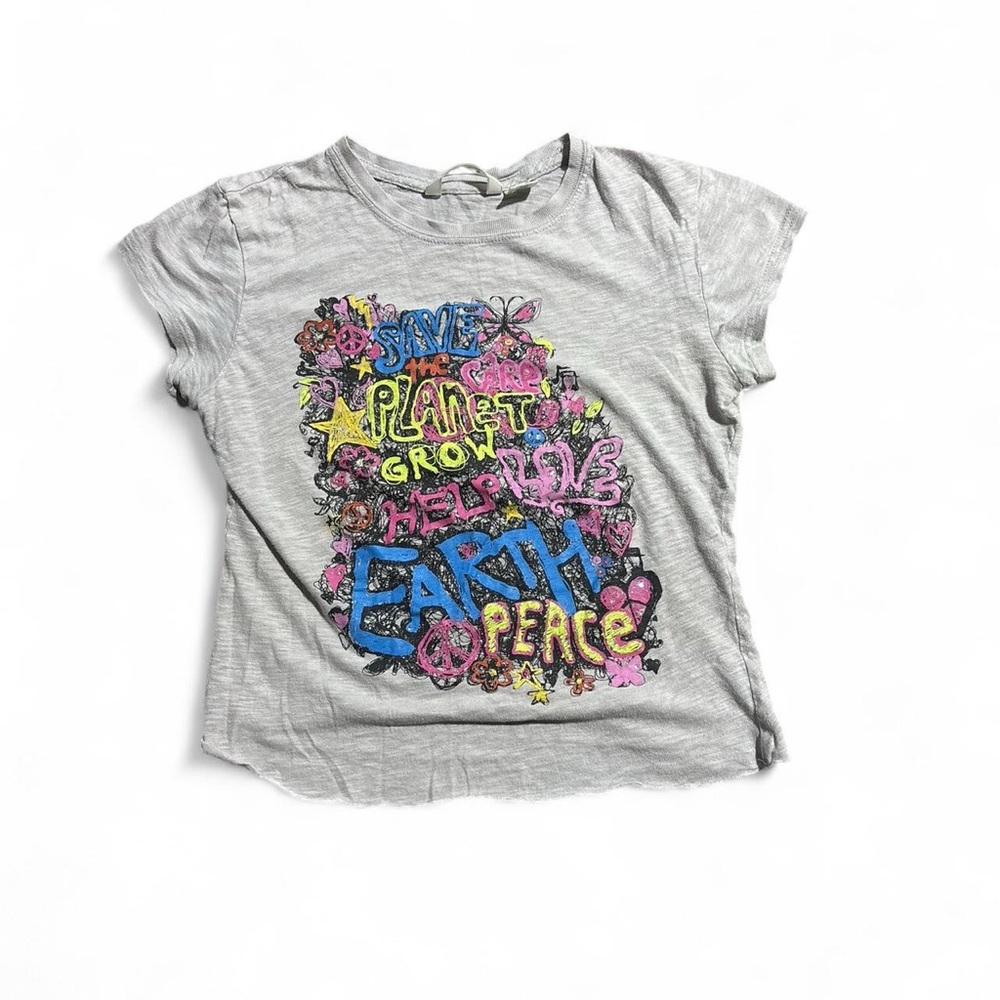 Derek Heart Gray and Blue Short Sleeve Tee